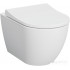 Унитаз подвесной Vitra Mia Round SmoothFlush безободковый, с сиденьем микролифт 7551B003-0075+801-003-019