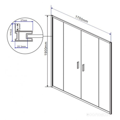 Душевая дверь Vincea Garda VDS-1G2170CH