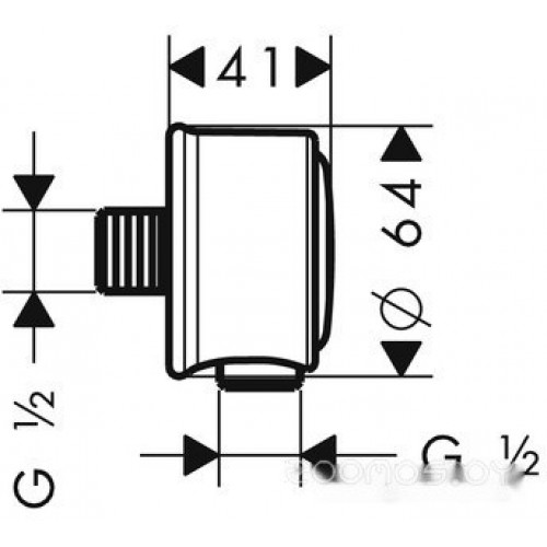 Шланговое подключение Axor Montreux Fixfit 16884000 (хром)