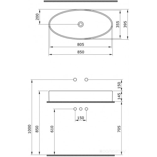 Умывальник Bocchi Vessel (белый) 1014-001-0125