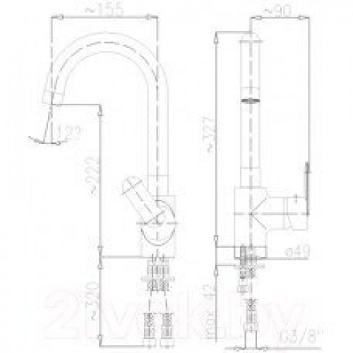 Смеситель Armatura Cyrkon 583-615-00