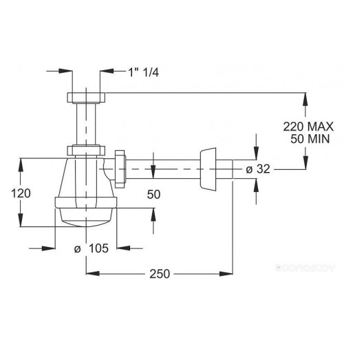 Сифон Bonomini 1370CP54B0