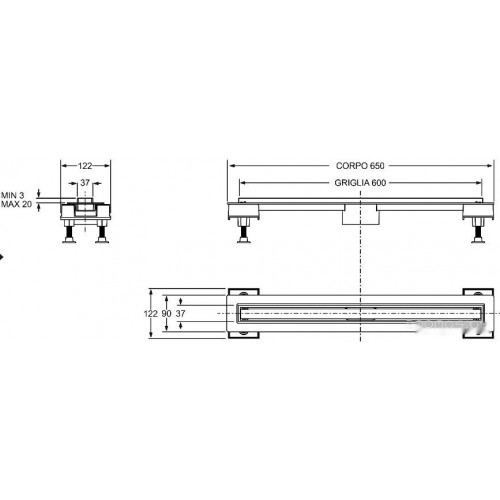 Сифон Bonomini L60 6825KX60S