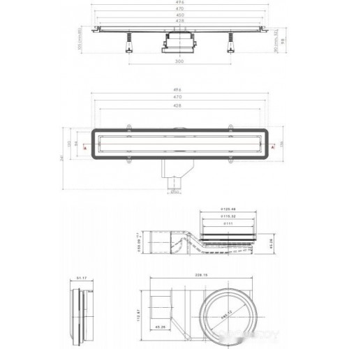 Сифон Pestan Confluo Premium White Glass Line 450