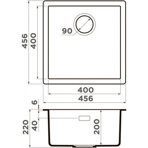 Кухонная мойка Omoikiri Yamakawa 45T-U/I-CH 4993426 45,6x45,6 шампань