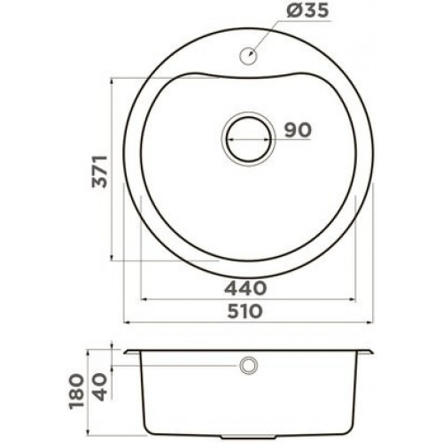 Кухонная мойка Omoikiri Saroma 51-IN 51x51 нержавеющая сталь