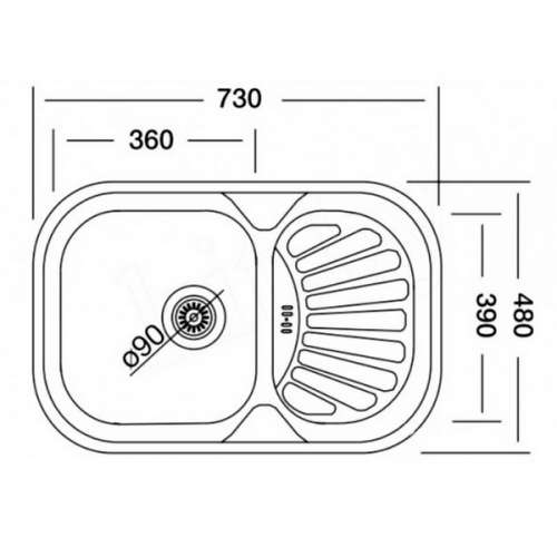 Мойка кухонная Kromevye EC 251