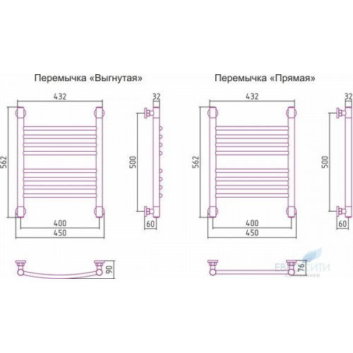 Полотенцесушитель Сунержа Богема+ 500x400