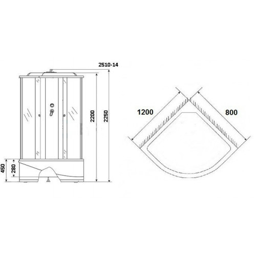 Душевая кабина Niagara NG-2510-14R 120x80