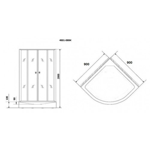 Душевая кабина Niagara NG-4501-08ВK 90x90