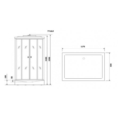 Душевая кабина Niagara NG-7713WR 120x80