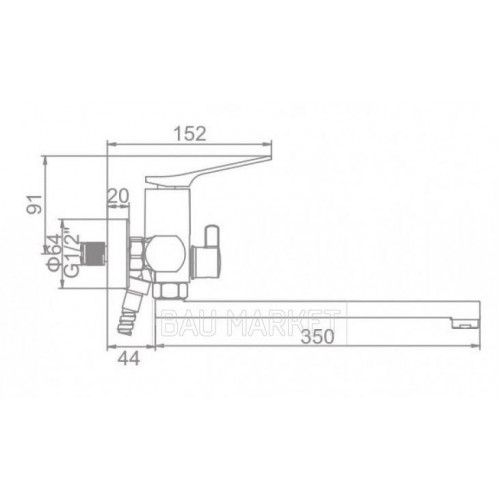 Смеситель для ванны Ledeme L2275 (L2275)