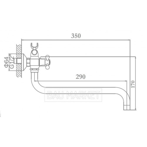 Смеситель для ванны и душа Ledeme L2308 (L2308)