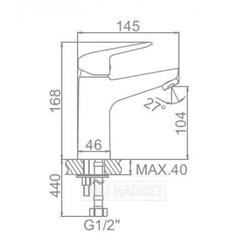 Смеситель для умывальника Ledeme L1051 (L1051)