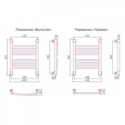 Полотенцесушитель Сунержа Богема+ 500x400