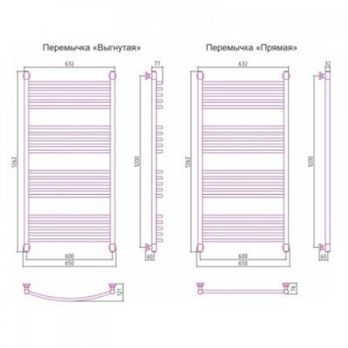 Полотенцесушитель Сунержа Богема плюс 120x60, водяной, прямая