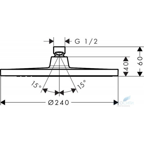 Верхний душ Hansgrohe Crometta S240 1jet 26723000