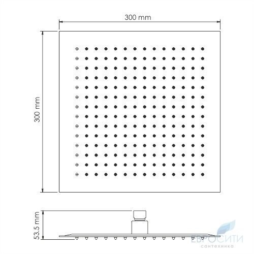 Верхний душ WasserKraft 300 A162