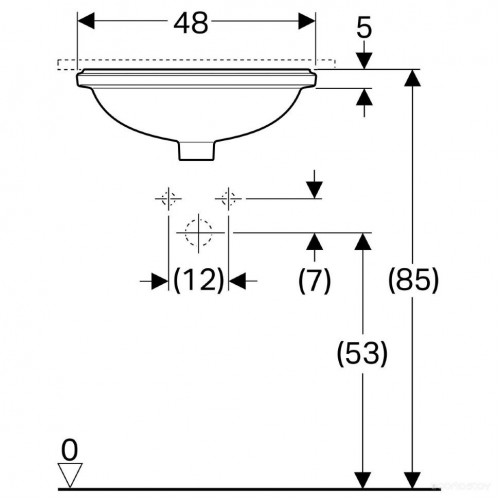 Умывальник Geberit VariForm 500.749.01.2