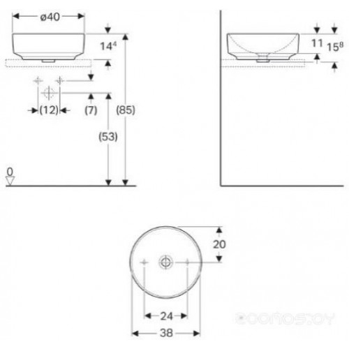 Умывальник Geberit VariForm 500.768.01.2