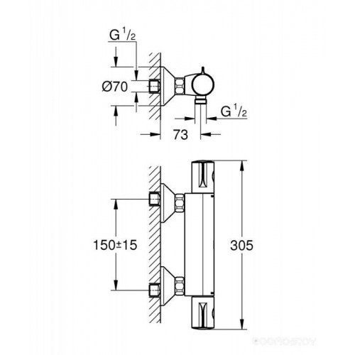 Смеситель Grohe Grohtherm 2000 34174001