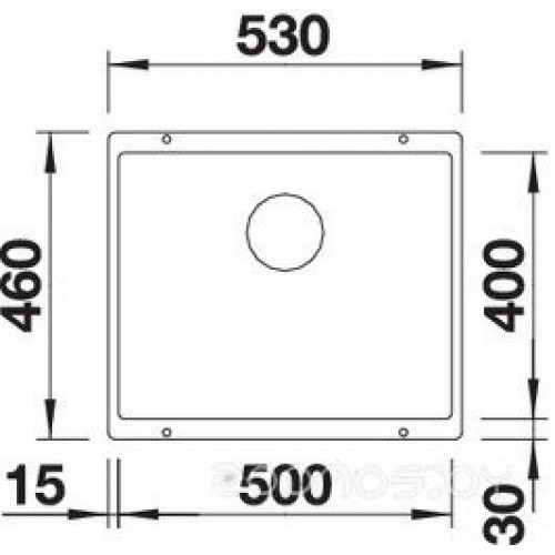 Кухонная мойка Blanco SUBLINE 500-U алюметаллик 523434