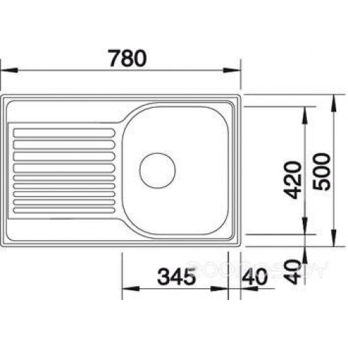 Кухонная мойка Blanco Tipo 45S Compact декор