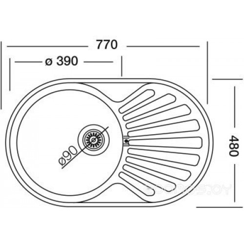 Кухонная мойка Kromevye EC 259 D