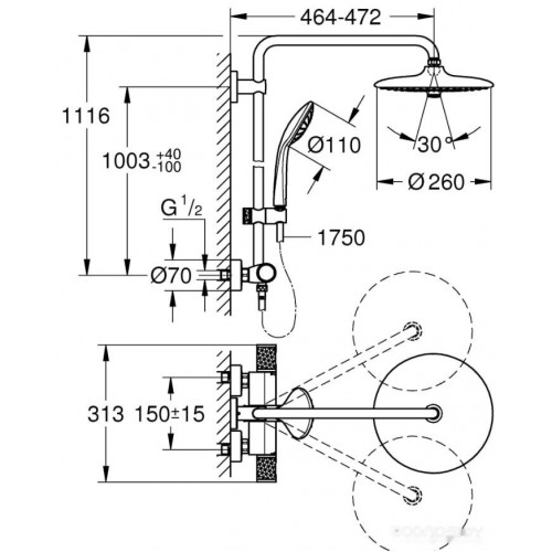 Душевая система Grohe Euphoria System 260 27615002