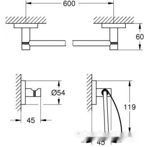 Набор для туалета Grohe Grohe 40775001