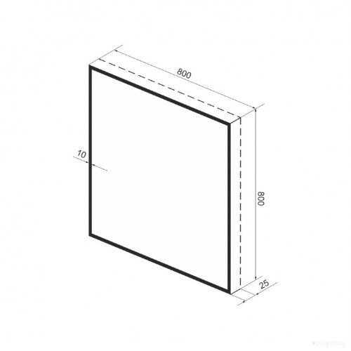 Зеркало Wellsee Зеркало с фоновой LED-подсветкой 7 Rays' Spectrum 172200390, 80 х 80 см (с сенсором и регулировкой яркости освещения)