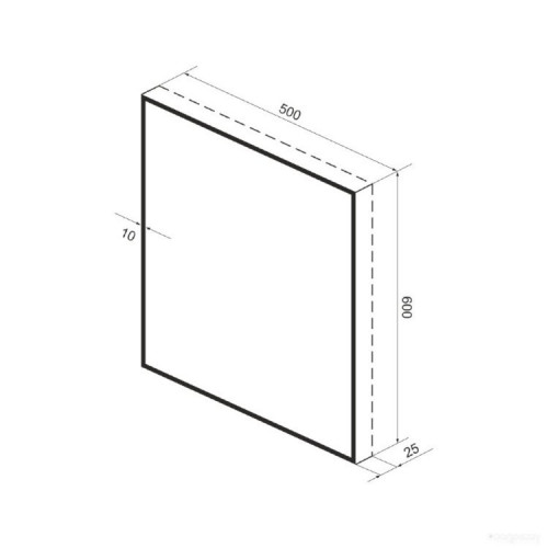 Зеркало Wellsee Зеркало с фоновой LED-подсветкой 7 Rays' Spectrum 172200820, 50 х 60 см (с сенсором и регулировкой яркости освещения)