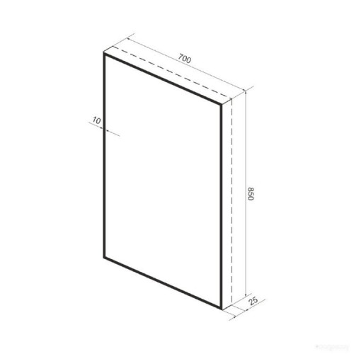 Зеркало Wellsee Зеркало с фоновой LED-подсветкой 7 Rays' Spectrum 172200980, 70 х 85 см (с сенсором и регулировкой яркости освещения)