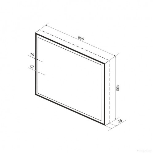 Зеркало Wellsee Зеркало с фронтальной LED-подсветкой 7 Rays' Spectrum 172201110, 60 х 40 см (с сенсором и регулировкой яркости освещения)