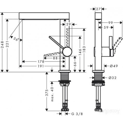 Смеситель Hansgrohe Finoris 76060000