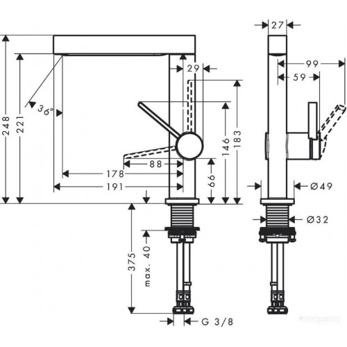 Смеситель Hansgrohe Finoris 76060670