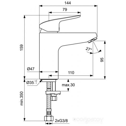 Смеситель Ideal Standard Ceraflex B1714AA