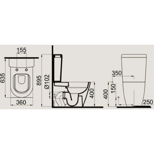 Унитаз iDevit Alfa + быстросъемное сиденье Soft Close SETK3104-0316-001-1-6200