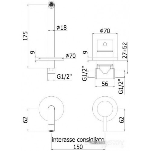 Смеситель Paffoni LIG006NO70