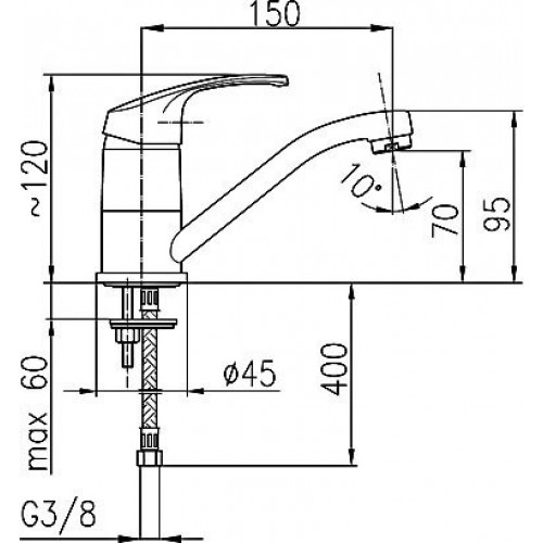 Смеситель Armatura Krzem 4212-914-00