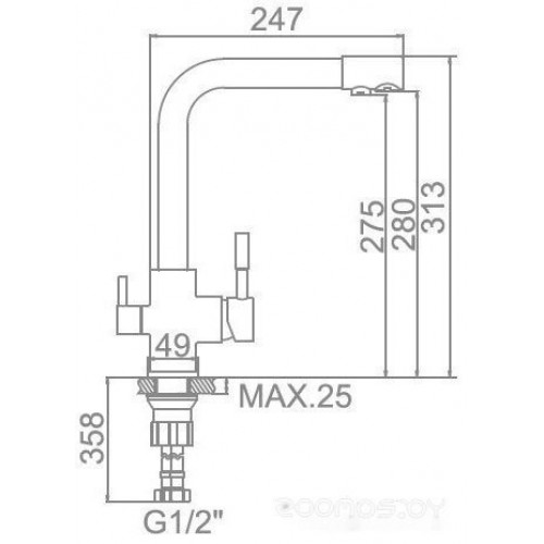 Смеситель Gerhans KK4055-3-23