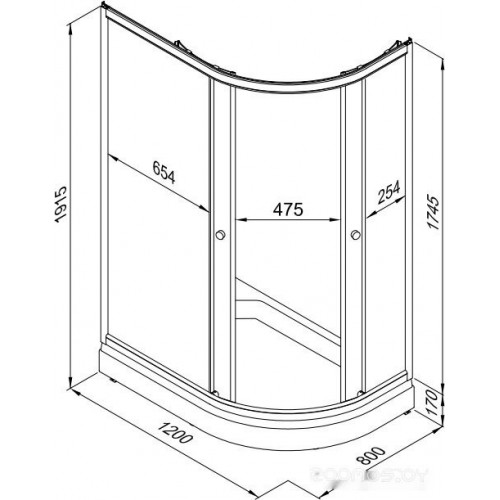 Душевой уголок Triton Коралл А1 120x80 L (мозаика)