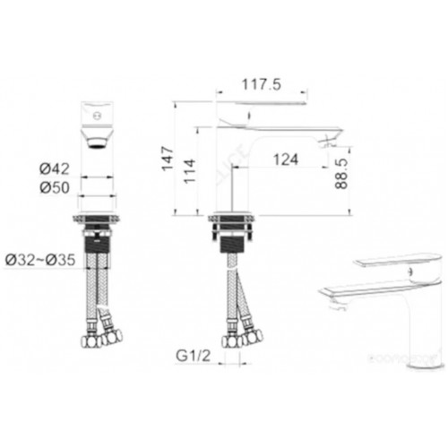 Смеситель Vivi Felice 8030 NICHEL