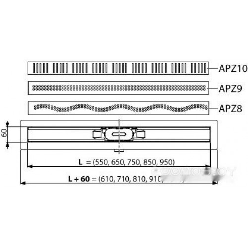 Душевой лоток Alcaplast APZ9-750M