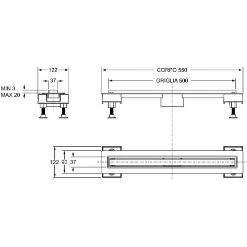 Сифон Bonomini L50 6825KX50S