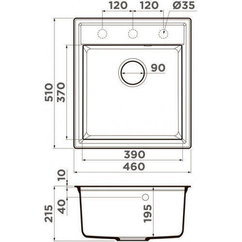 Кухонная мойка Omoikiri Daisen 46-CA 46x51 карамель