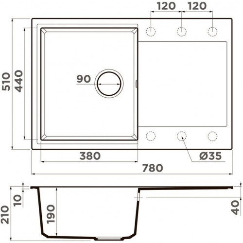 Кухонная мойка Omoikiri Daisen 78-PA 78x51 пастила