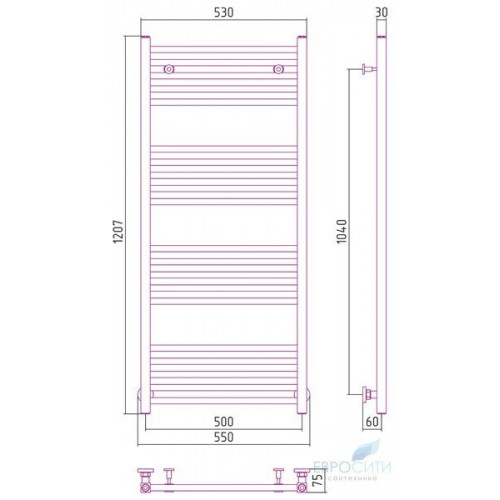 Полотенцесушитель Сунержа Модус 1200x500