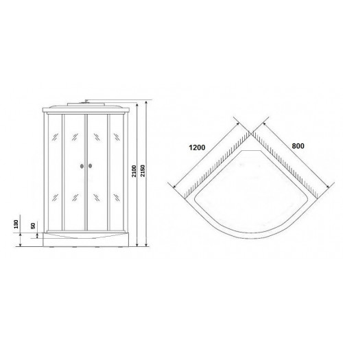 Душевая кабина Niagara NG-4312-14R 120x80