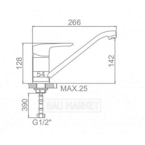 Смеситель для кухни Ledeme L4925 крепление на гайке (L4925)